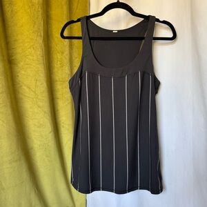 lululemon athletica Black and White Striped Tank Top